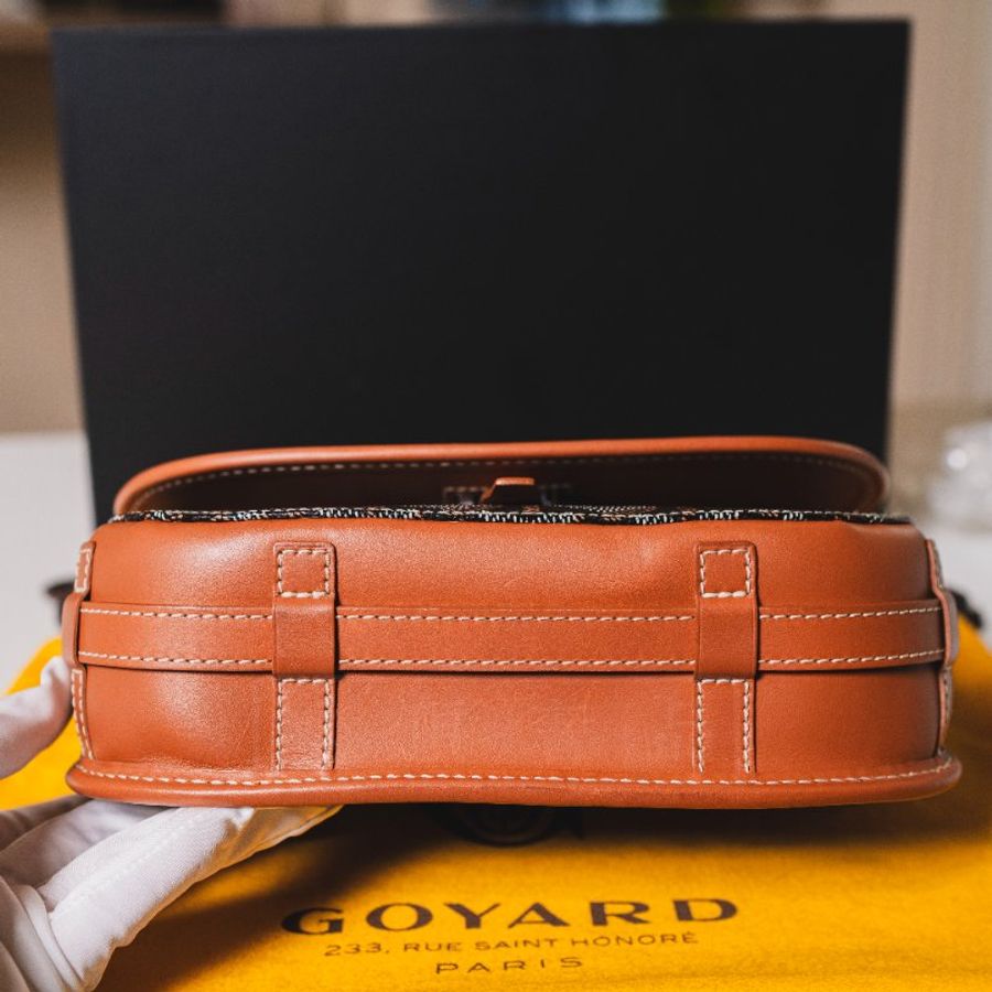 《Goyard Belvedere PM Bag 黑棕郵差包 小號》-5