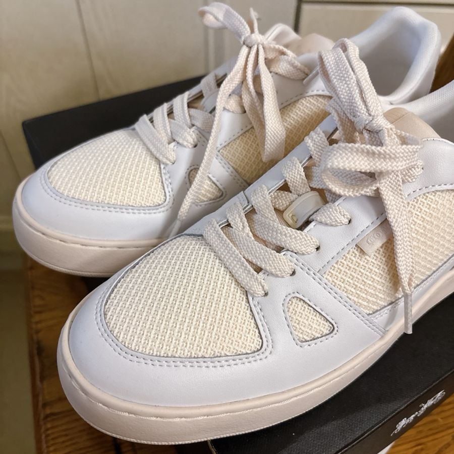 Coach 米白色休閒鞋 Coach 米白色 布鞋 休閒鞋 clip court sneakers-3