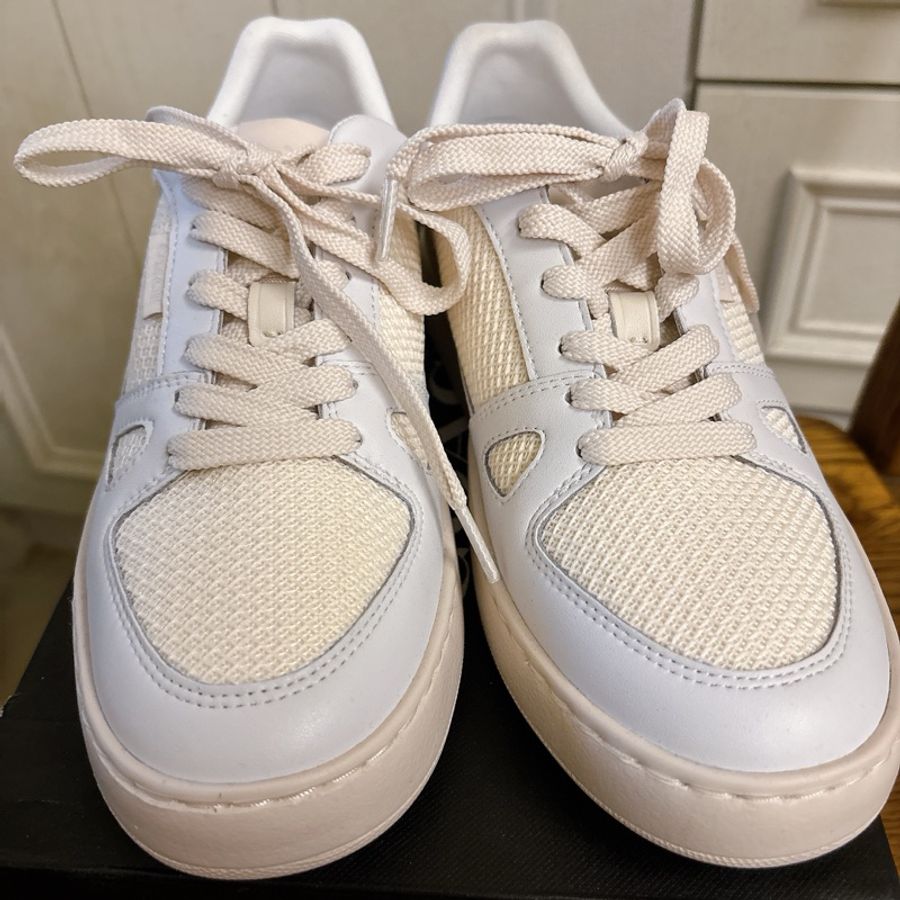 Coach 米白色休閒鞋 Coach 米白色 布鞋 休閒鞋 clip court sneakers-6