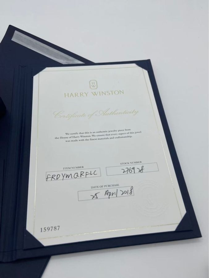 Harry Winston lily cluster黃金滿鑽戒指53號,2018購入-8