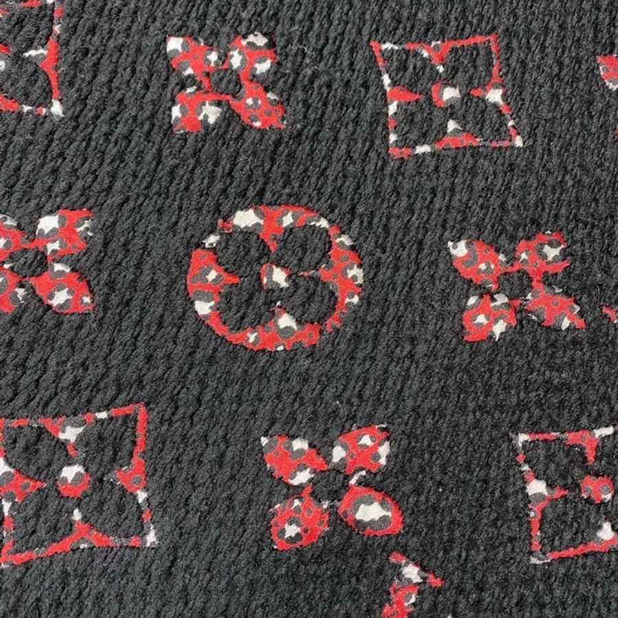 LV 滿logo 印 羊毛圍巾Louis Vuitton 99新 170*42cm-3