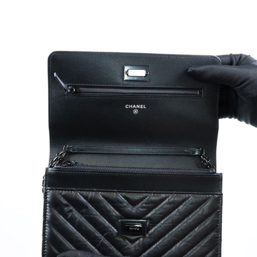 Chanel 2.55 So Black Woc 晶片款-7