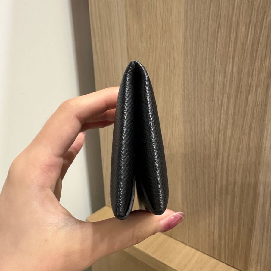 Hermes Calvi Card Holder黑色零錢包-8