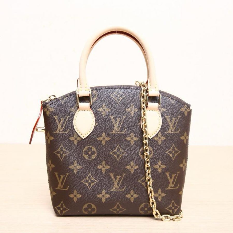 LOUIS VUITTON(路易威登) Lockit BB 字母徽標拉鏈開合 手袋 老花 PVC 金扣 晶片-0