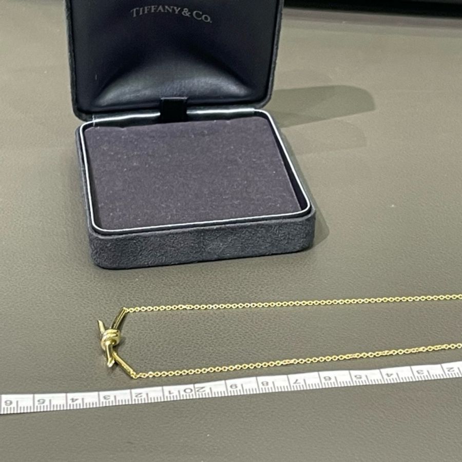蒂芙尼Tiffany无钻knot黄金18k项链-5