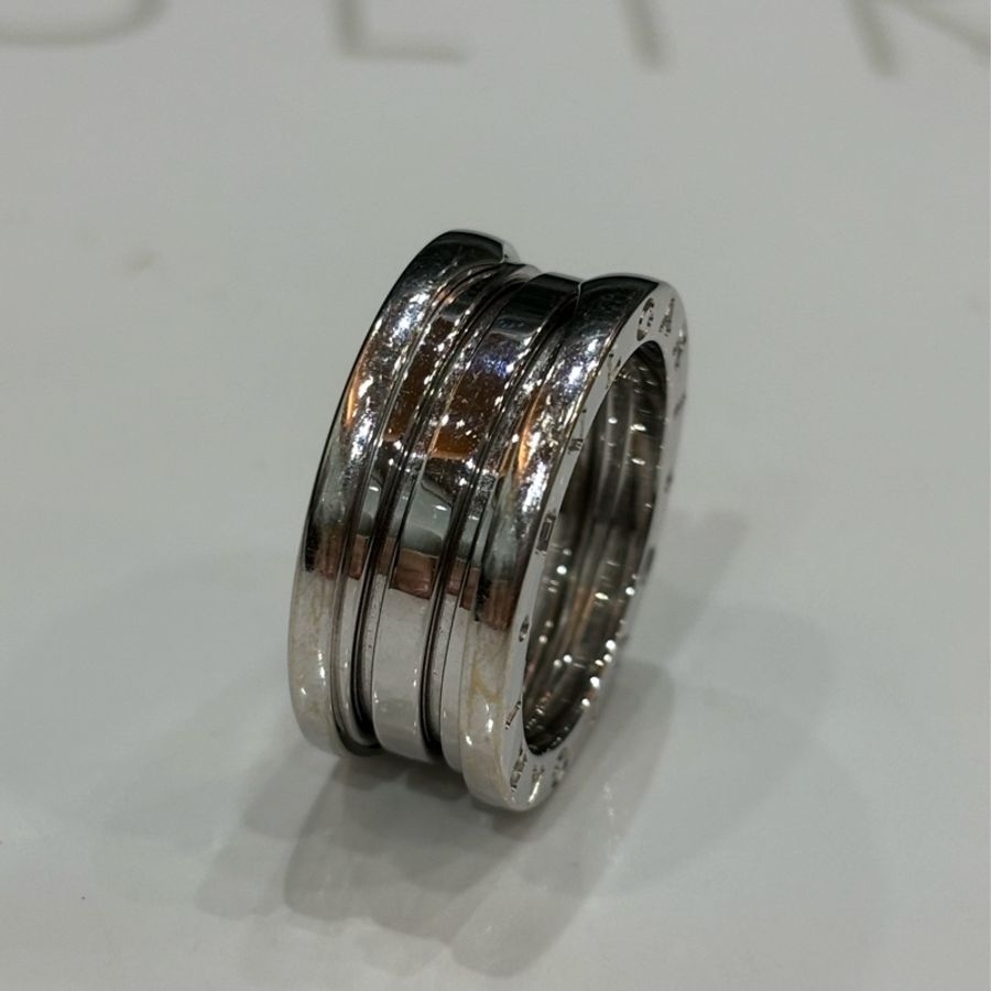 BVLGARI 寶格麗 750白K金 B ZERO 1 三環戒 3環戒 戒指 戒子 墬子-3