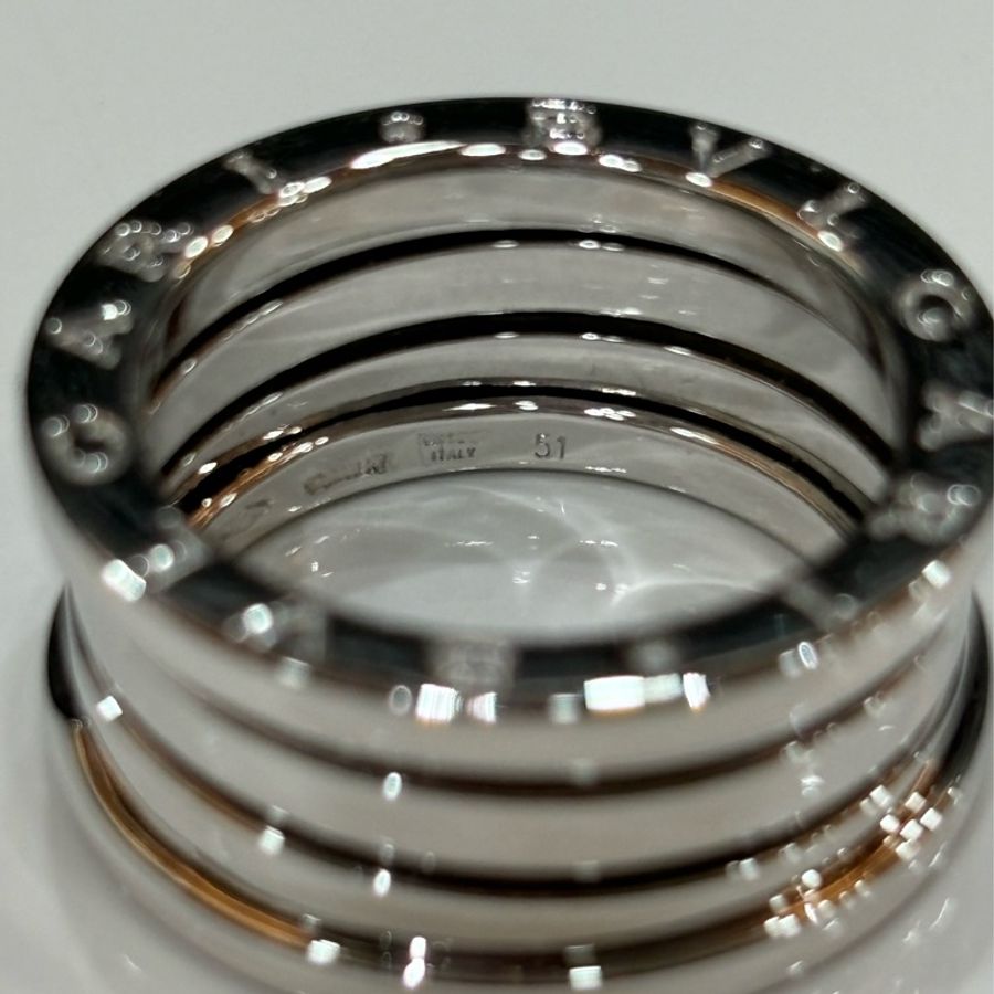 BVLGARI 寶格麗 750白K金 BZERO1 3環 三環戒 戒子 戒指 戒 墬子-7