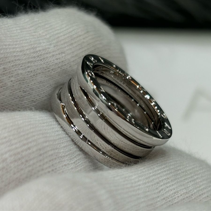 BVLGARI 寶格麗 750白K金 BZERO1 3環 三環戒 戒子 戒指 戒 墬子-9