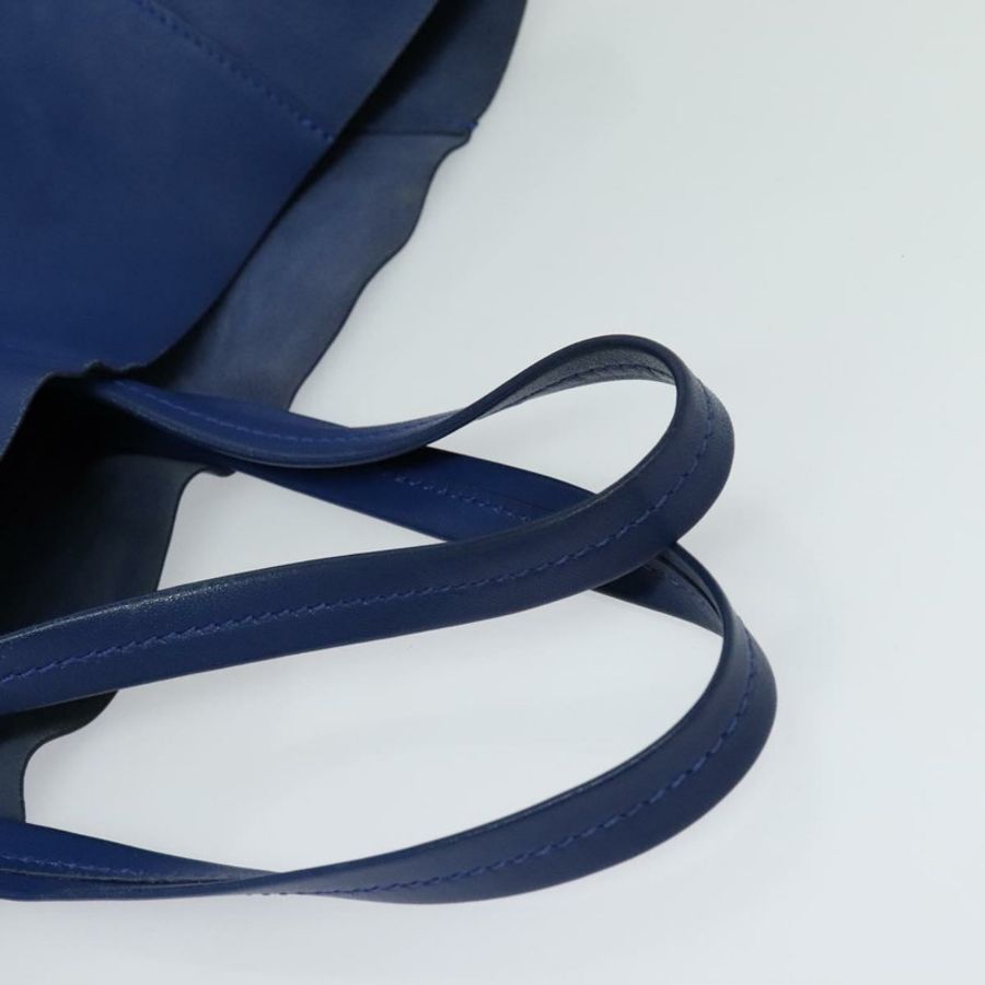 【日本直送】CELINE Vertical Cabas 手提包 皮革 藍色 棕色 正品 ki5445-6