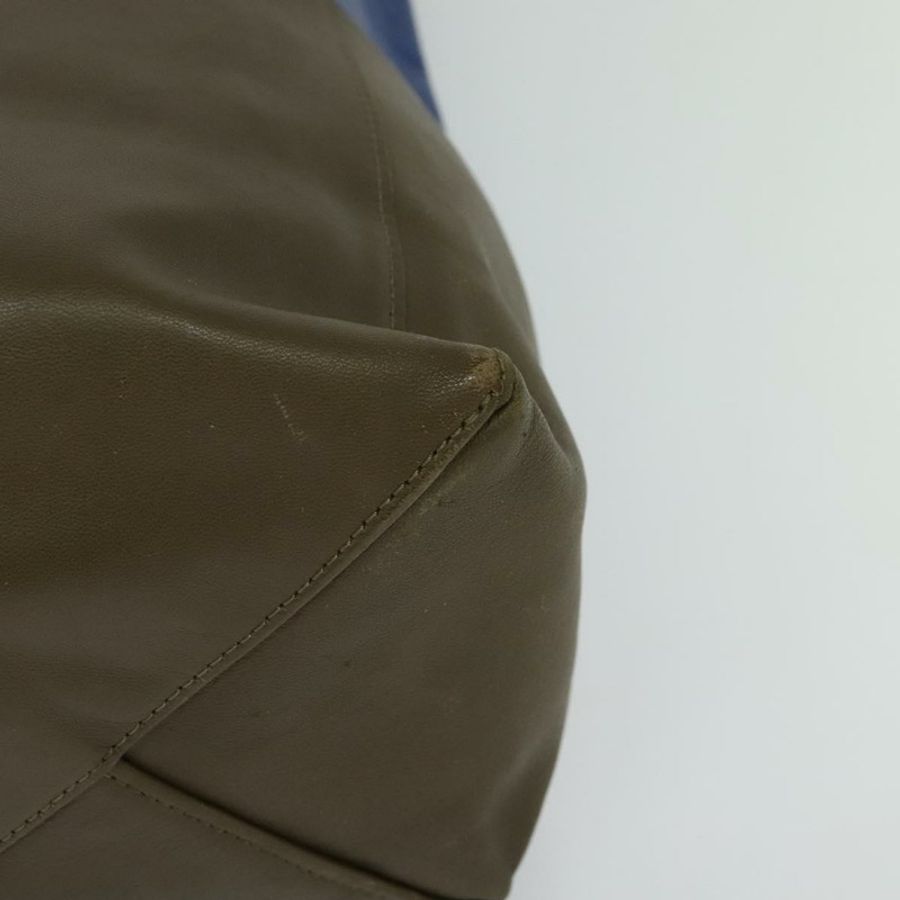 【日本直送】CELINE Vertical Cabas 手提包 皮革 藍色 棕色 正品 ki5445-13