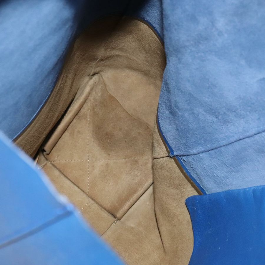 【日本直送】CELINE Vertical Cabas 手提包 皮革 藍色 棕色 正品 ki5445-18