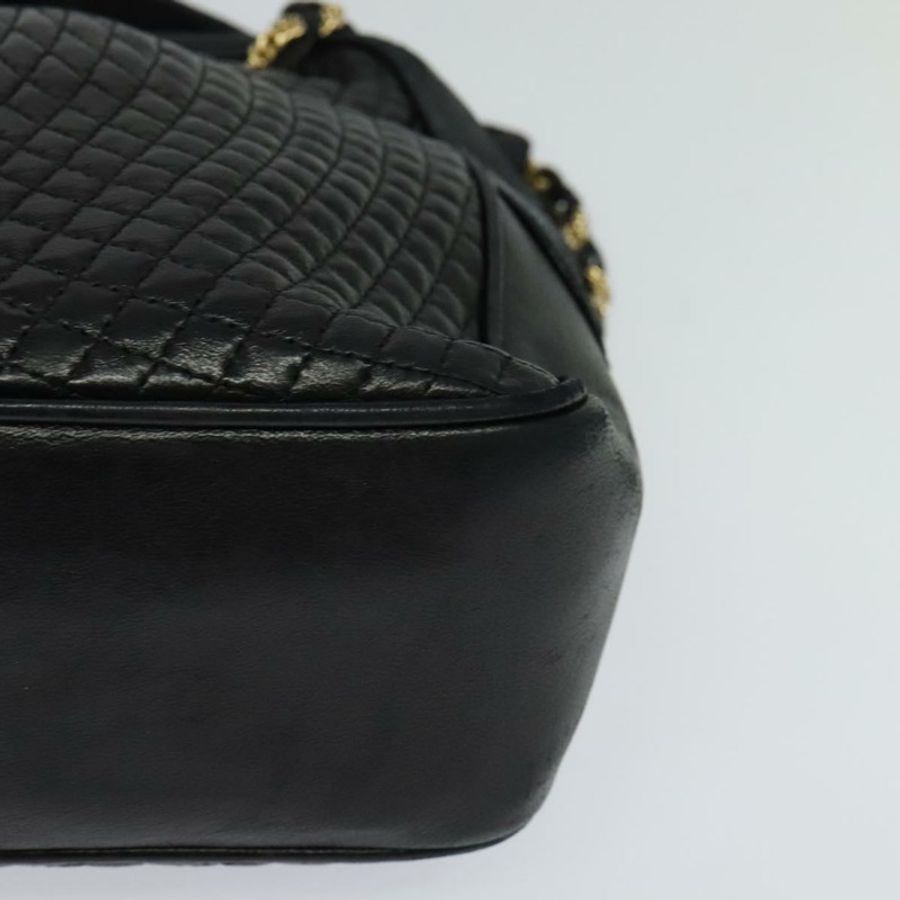 【日本直送】BALLY 鏈條單肩包 皮革 黑色 正品 BA240-13