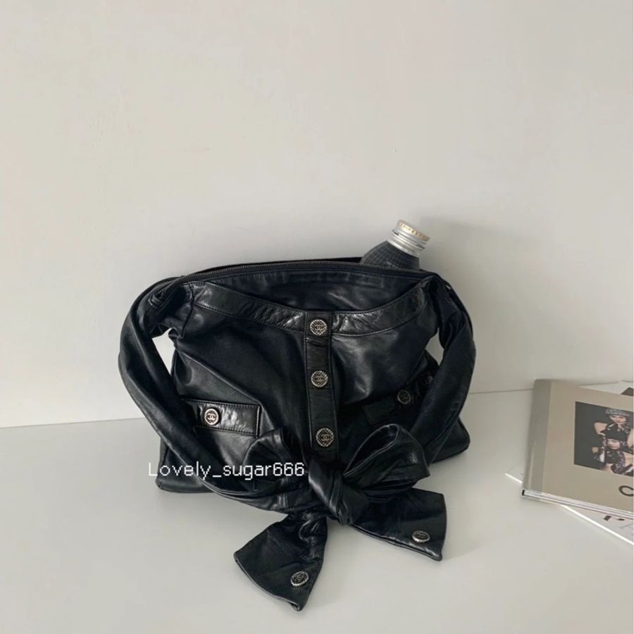 chanel 香奈兒 深藍 Girl Bag 衣服包 購物包 肩背包 斜背包 側背包 手提包-14