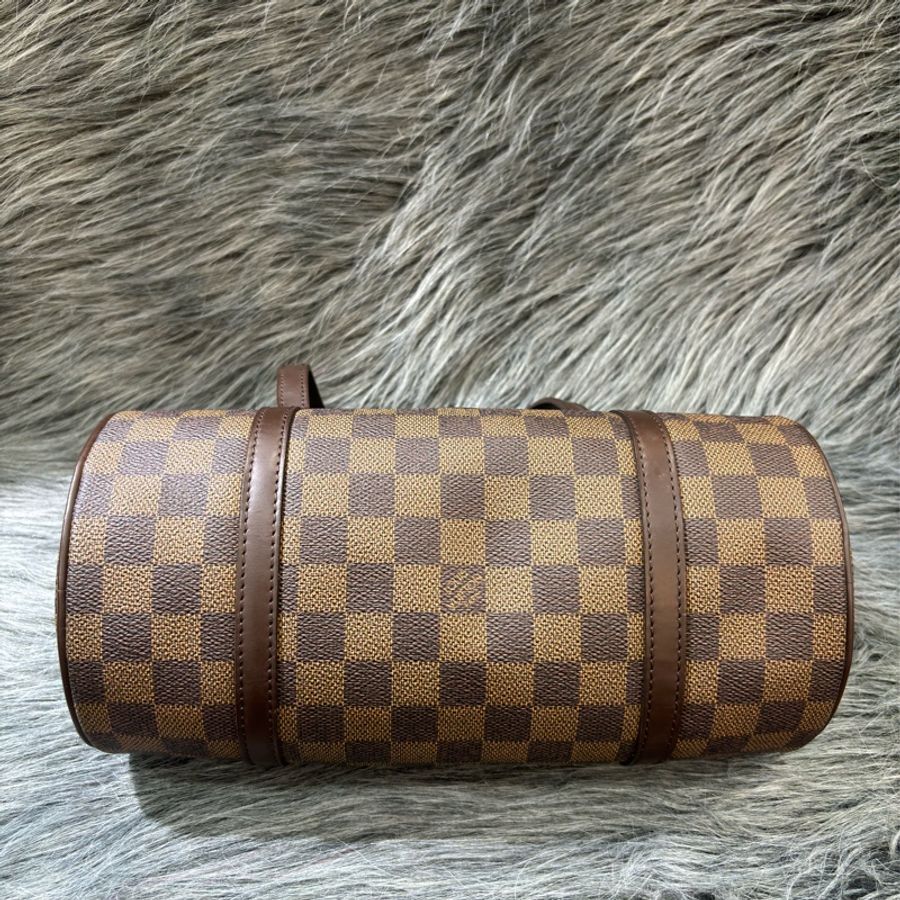 LV N51304 咖啡棋盤格紋 拉鍊 圓筒包 手提包 水桶包 圓桶包 水筒包 波士頓包-1
