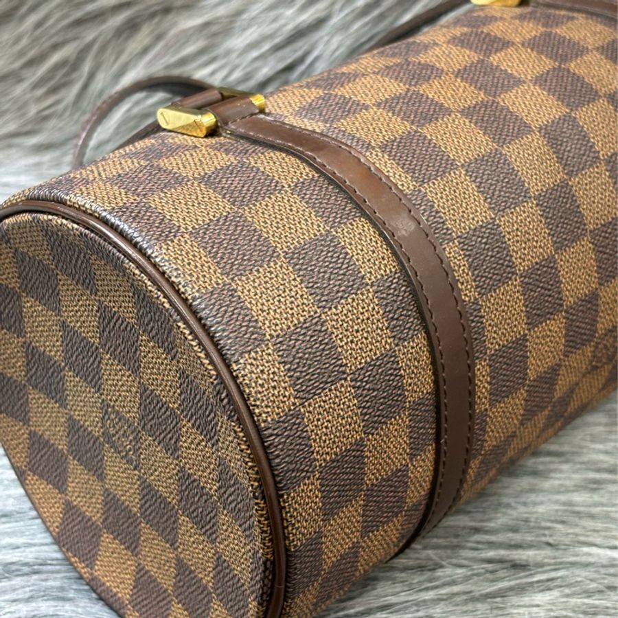 LV N51304 咖啡棋盤格紋 拉鍊 圓筒包 手提包 水桶包 圓桶包 水筒包 波士頓包-2