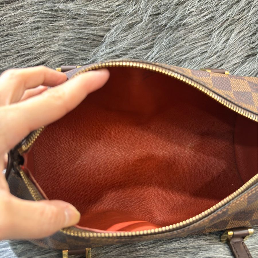 LV N51304 咖啡棋盤格紋 拉鍊 圓筒包 手提包 水桶包 圓桶包 水筒包 波士頓包-21