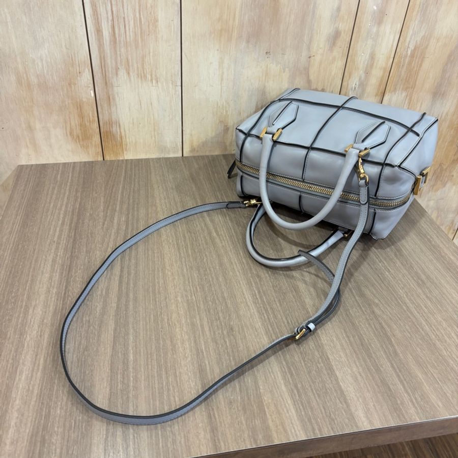 Tods天藍色牛皮金釦手提肩背兩用包 托特包D-Cube-11