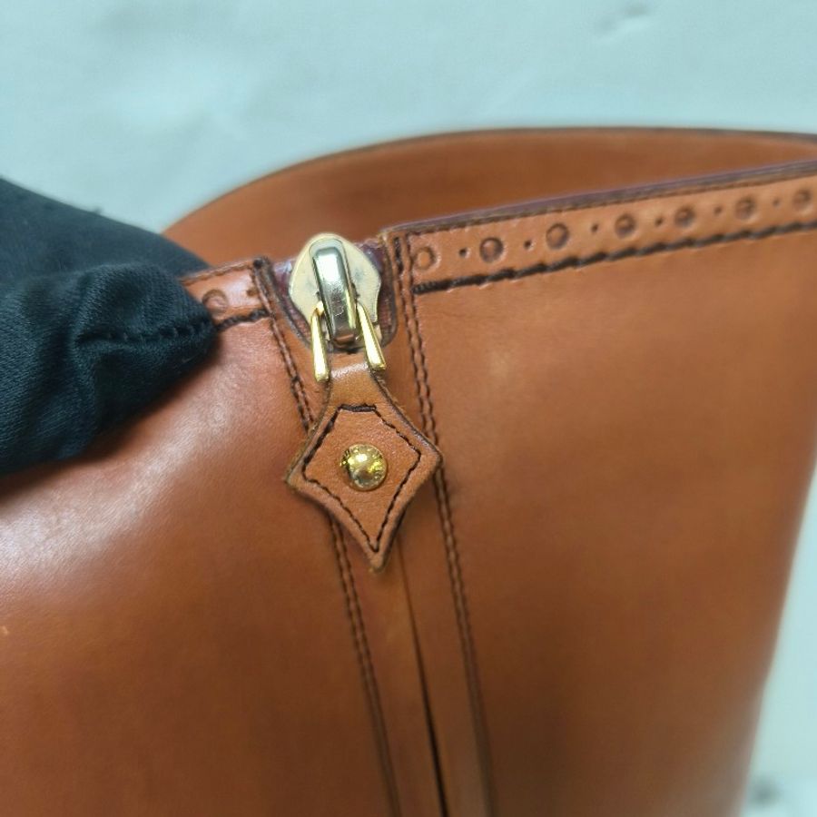 ‼️換季出清價‼️9月調回原價$9000㊣✨Louis Vuitton✨**尺寸36**路易威登 LV 駝色 老花圖騰 高筒 長靴/二手精品/二手鞋/保證正品🌳二手樹屋🌳-36