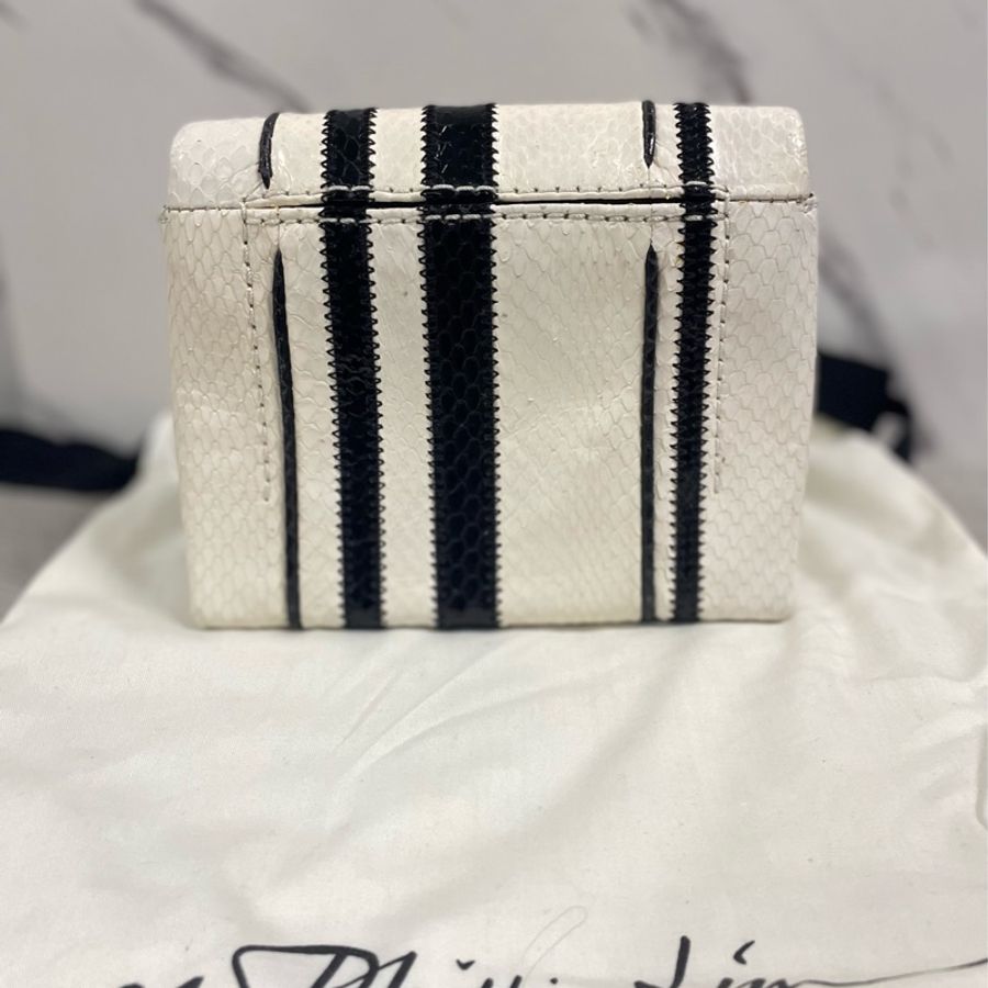 3.1 Phillip Lim Python chain bag經典Alix回形針別針包黑白蛇皮款-4