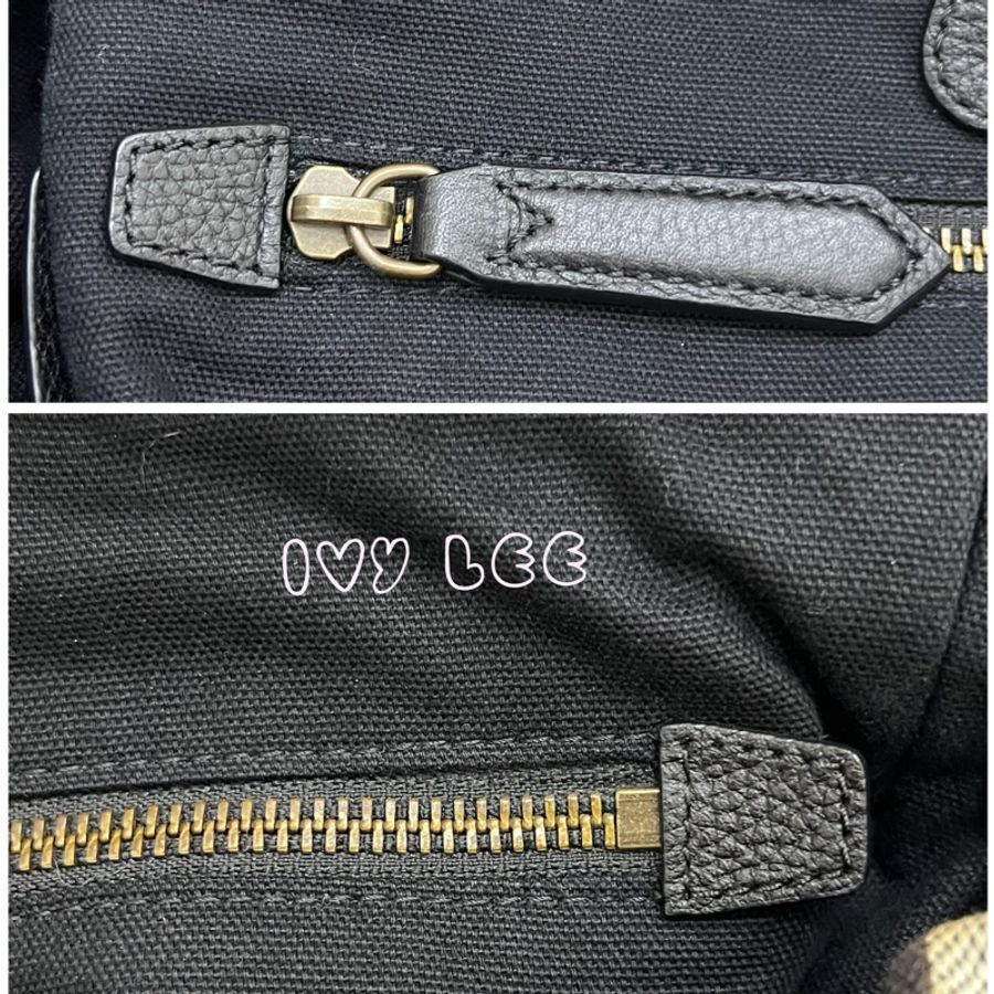 BURBERRY 巴寶莉 Canvas 色塊格紋拼接帆布 後背包 肩背包 二手精品-19