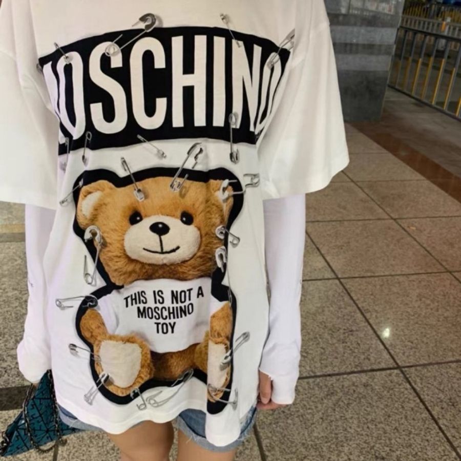 MOSCHINO 別針 小熊 短袖 T恤-6