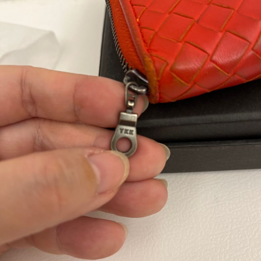 Bottega Veneta 經典長夾橘色-9