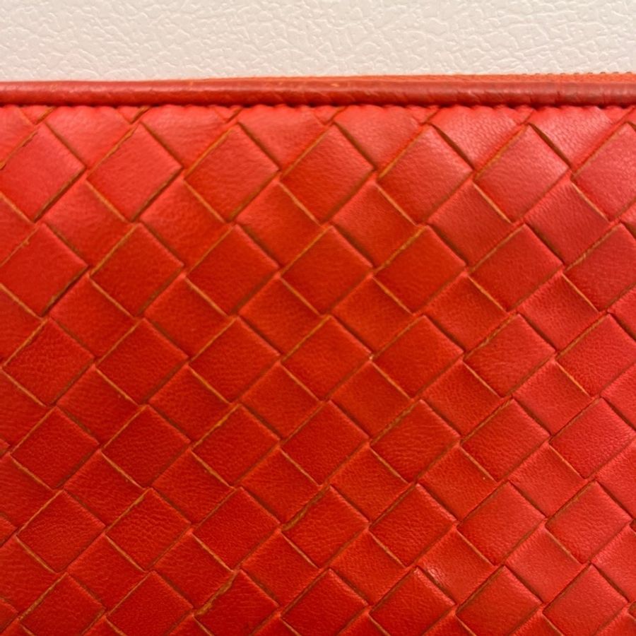 Bottega Veneta 經典長夾橘色-14