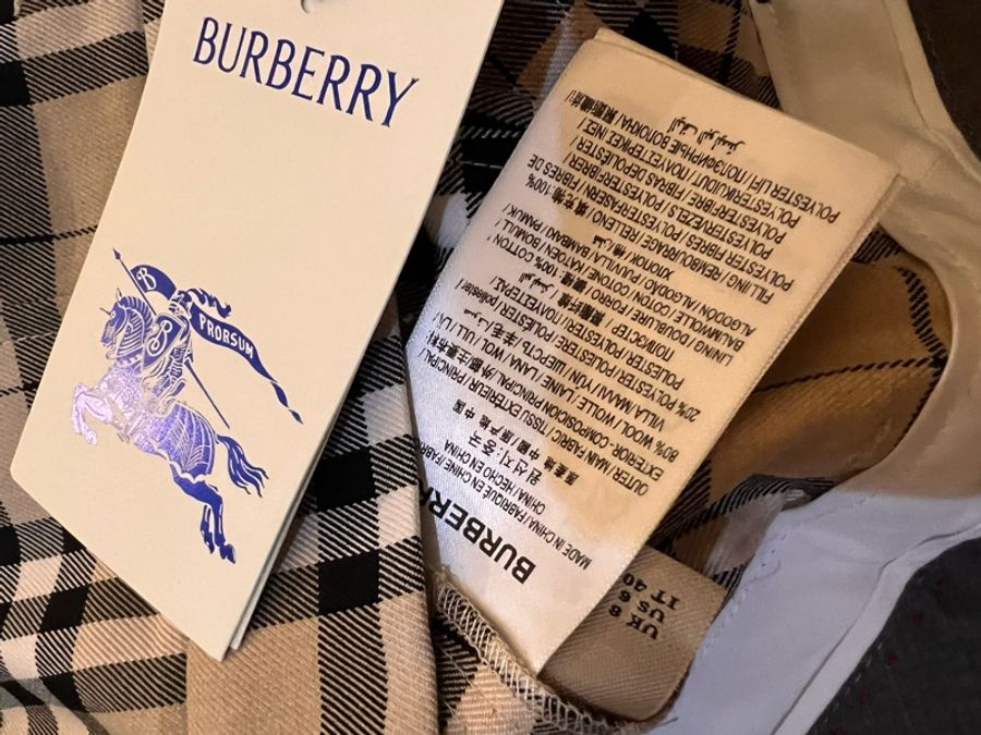 全新/全標在《Burberry 》經典格紋格子微喇叭褲-13
