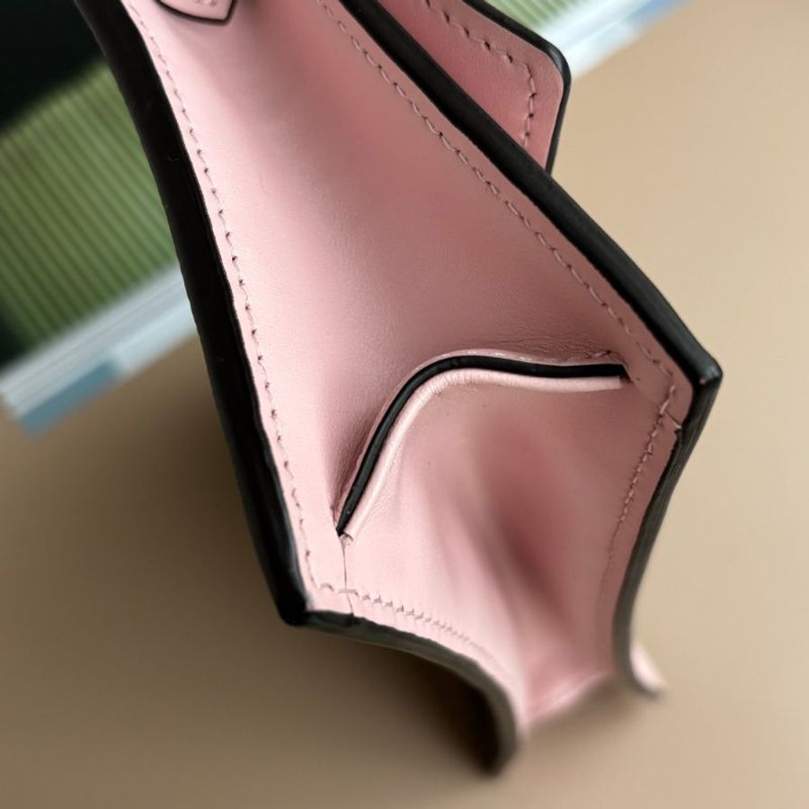::LOIUS VUITTON::  LV M69579 Flore 咖啡色經典花紋拼接粉色牛皮 WOC 金鍊斜背包-9