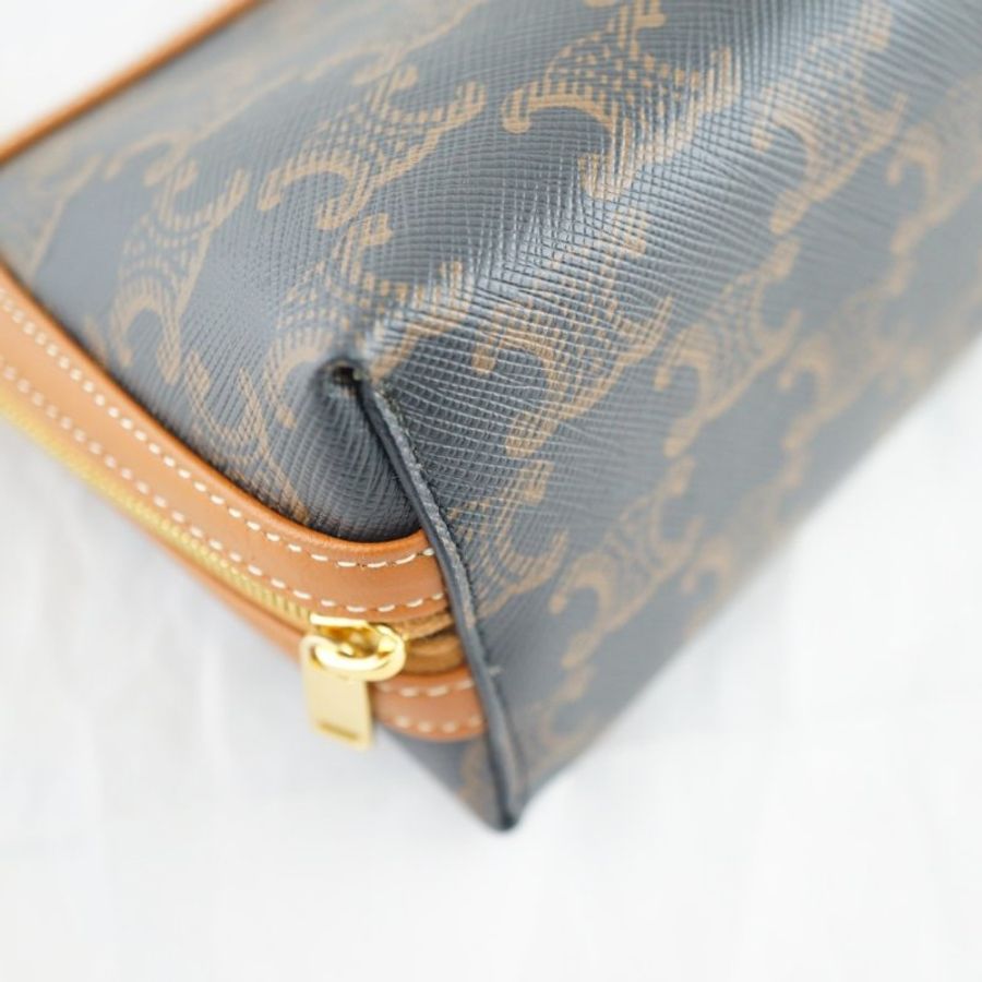 CELINE 原花 鍊條小包 Triomphe Canvas 斜背包 肩背包-8