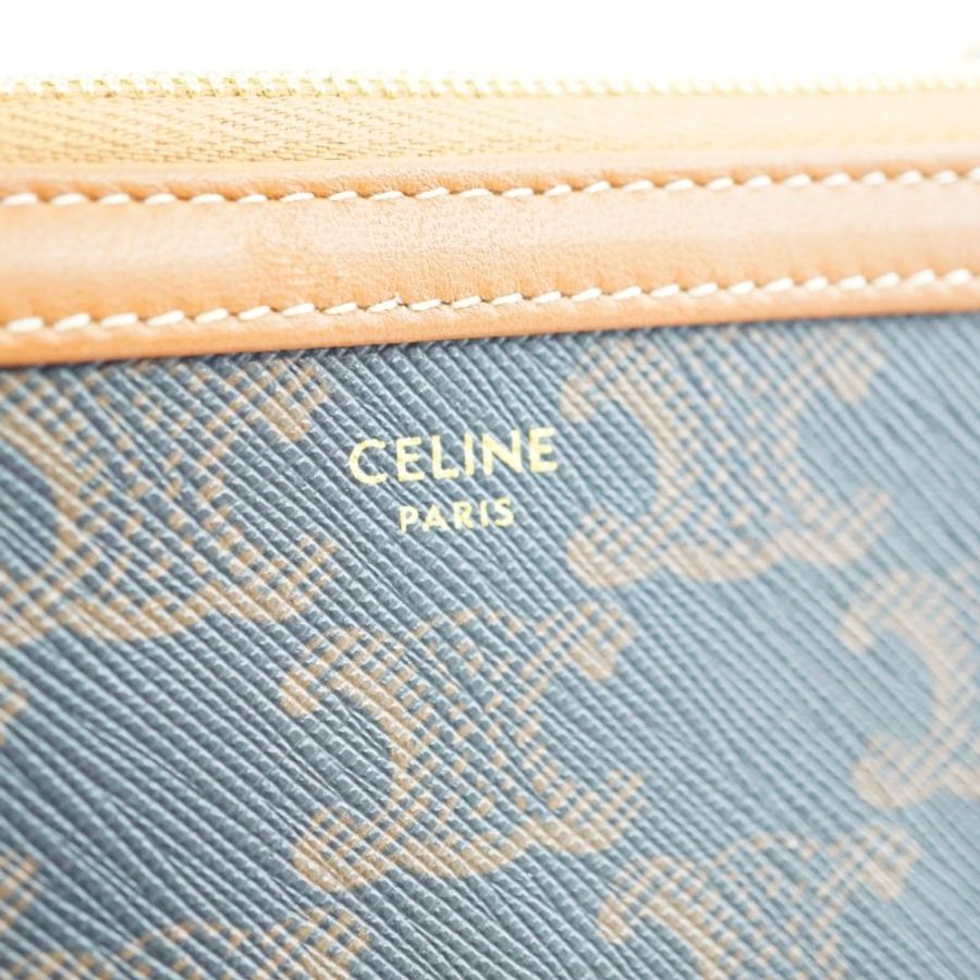 CELINE 原花 鍊條小包 Triomphe Canvas 斜背包 肩背包-15