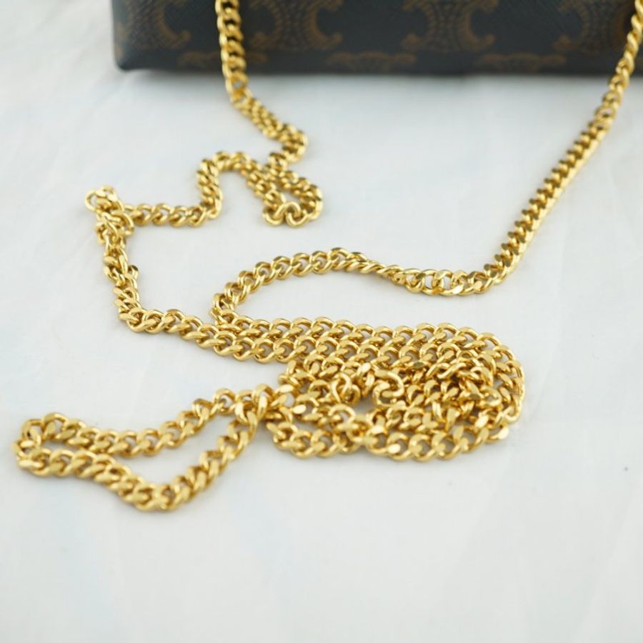 CELINE 原花 鍊條小包 Triomphe Canvas 斜背包 肩背包-18