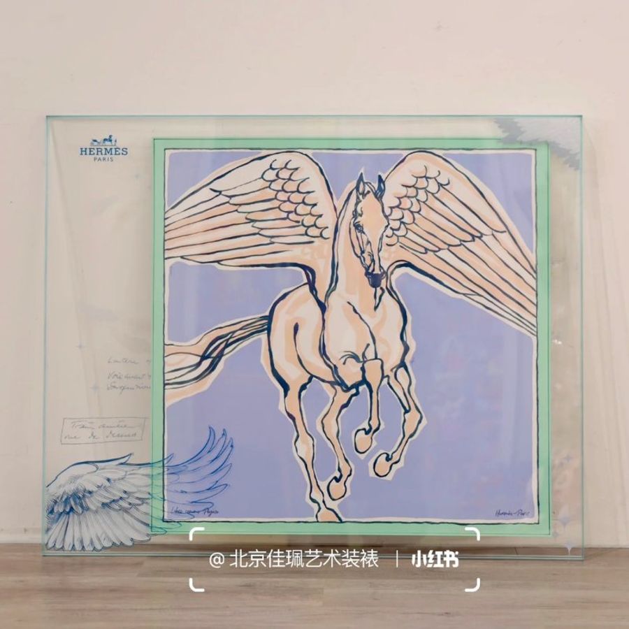 HERMES Libre comme pegase自由飛馬絲巾 90 - 藍-1