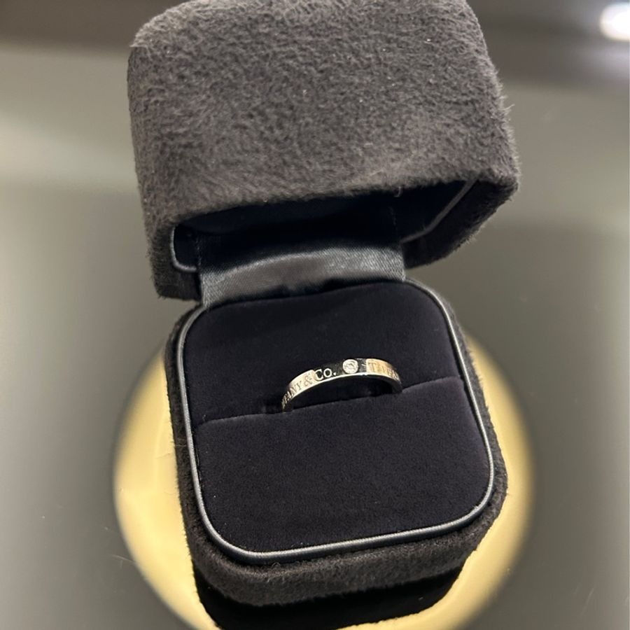 Tiffany&co 950鉑金3點鑽戒指💍-1