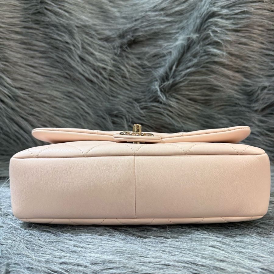 Chanel AS1353 粉膚色 杏色 金釦 Flap Bag Coco 斜背包 肩背包-4
