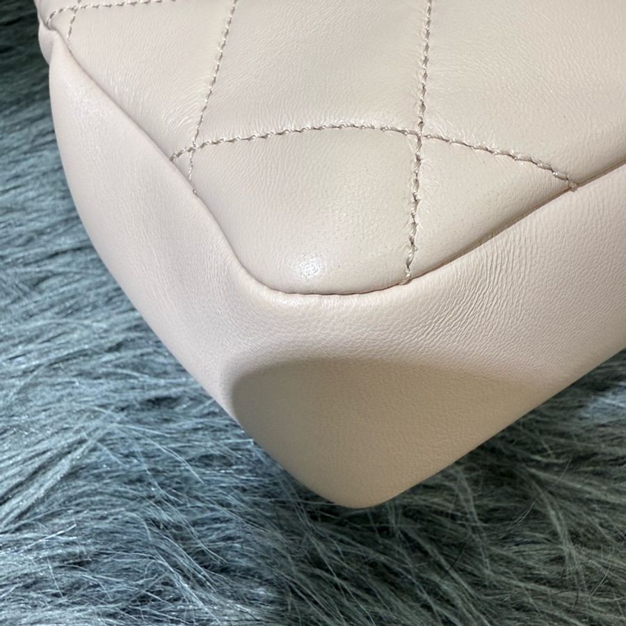 Chanel AS1353 粉膚色 杏色 金釦 Flap Bag Coco 斜背包 肩背包-8