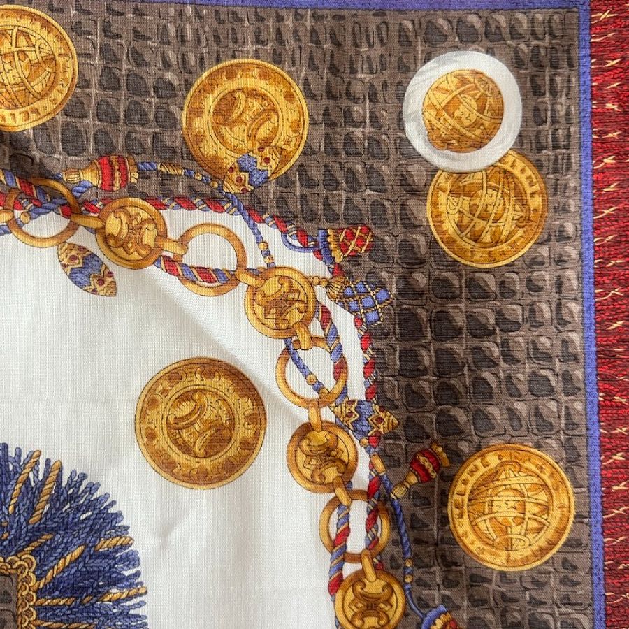 Celine scarf 2條金幣綿質圍巾方巾絲巾 全新連貼紙原裝盒 中古-4