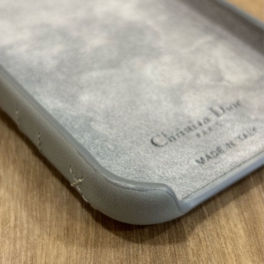 Dior LADY S0988 雲藍色羊皮 IPHONE 14 PRO CASE 手機殼-7