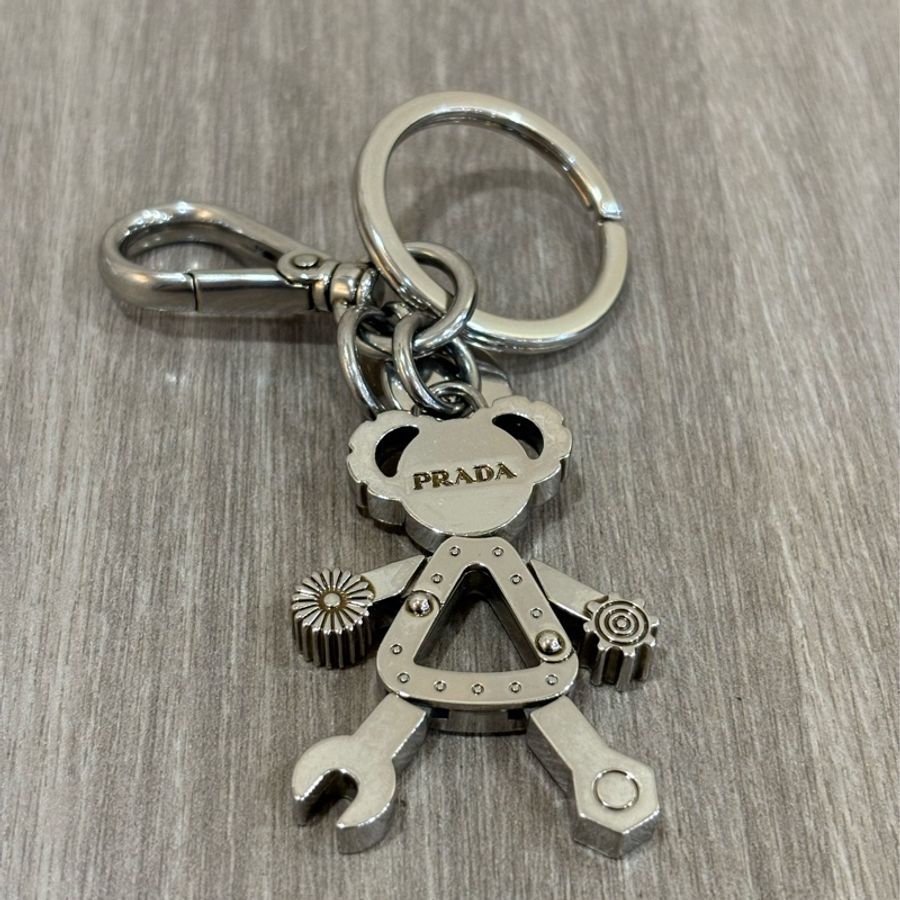 PRADA 仿舊 金屬 關節可動 機器人 鑰匙圈 吊飾 掛飾 KEYCHAIN-1