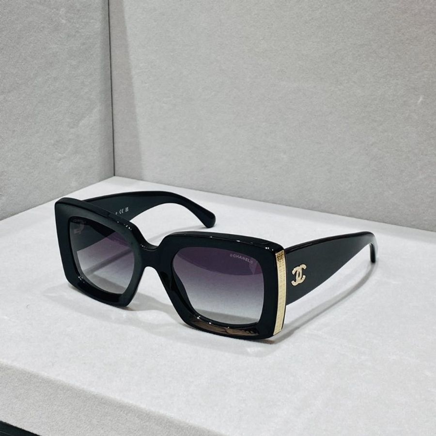 CHANEL CH5435 C622S6 經典大框漸變鏡片太陽眼鏡,很貴氣的一款,超級遮臉 全新全配-5