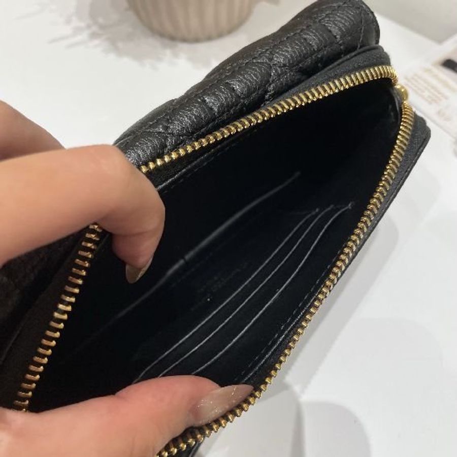 DIOR CARO POUCH 斜背包 黑色金扣-6