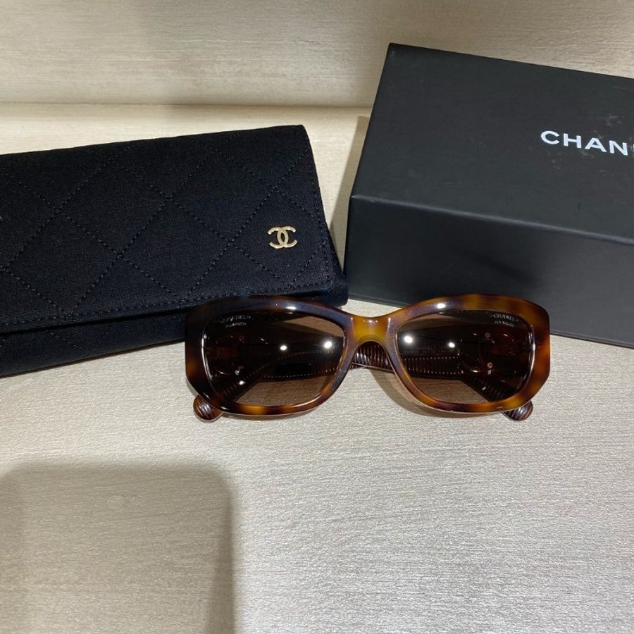 💗Chanel💗新款 Ch5493 玳瑁色墨鏡 辛祺蕾同款-6
