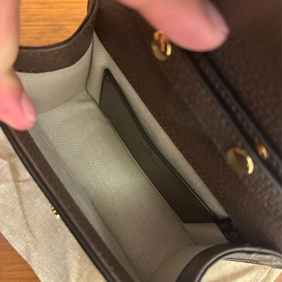 GUCCI 紅綠PVC釦式MINI手提兩用鏈包-17