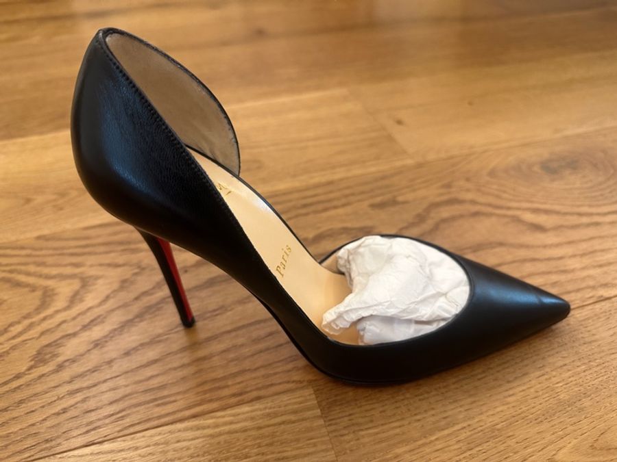 Christian Louboutin 經典 85 mm 黑色高跟鞋 40號-4