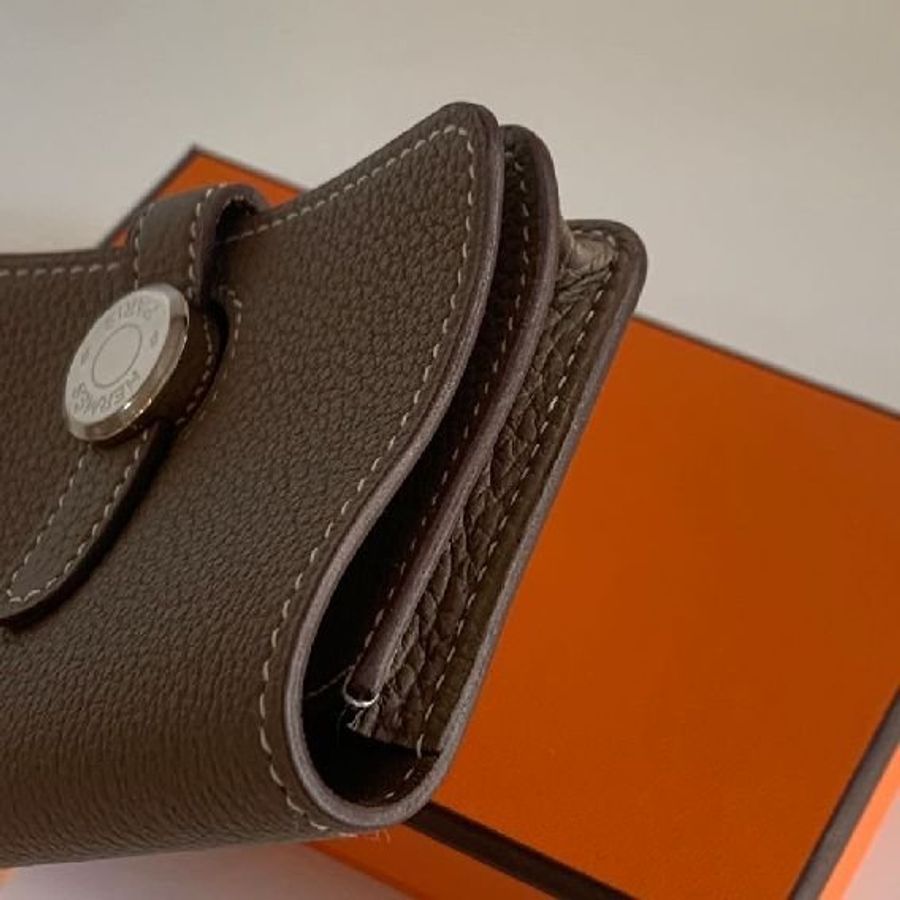 HERMES 愛馬仕 銀包 DOGON SMALL 18 大象灰 TOGO 長身抽帶款銀包-7