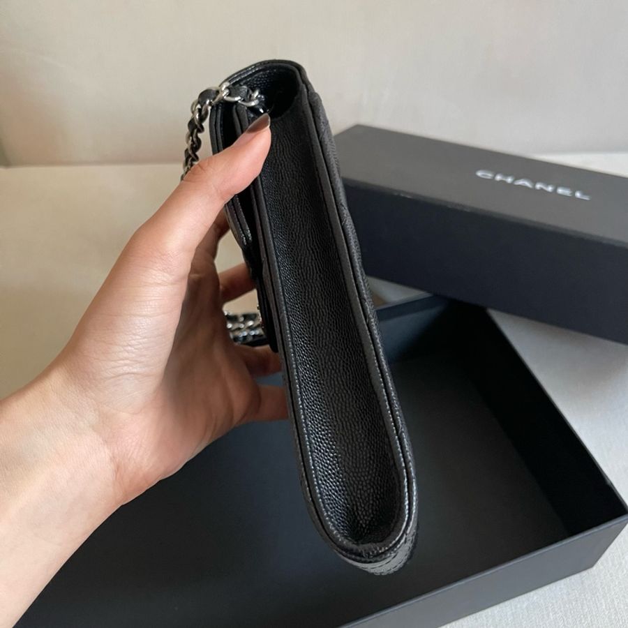 現貨 🖤 Chanel classic phone holder with chain 電話包 手機包 黑色-3