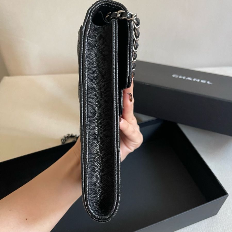 現貨 🖤 Chanel classic phone holder with chain 電話包 手機包 黑色-5