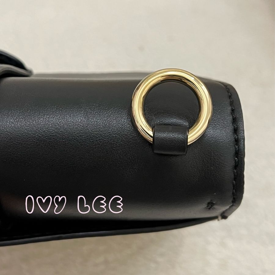 Valentino Rockstud Glam Lock 黑色 米白色皮革 鉚釘 鍊條包 斜背包 肩背包 二手精品-6