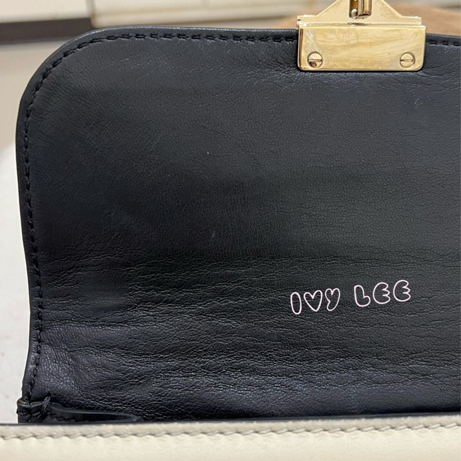 Valentino Rockstud Glam Lock 黑色 米白色皮革 鉚釘 鍊條包 斜背包 肩背包 二手精品-28