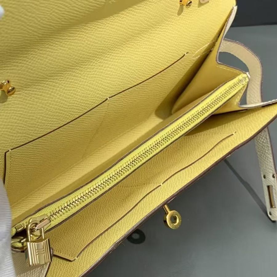 Hermes 愛馬仕 Kelly to go 奶昔白內拼小雞黃 Y 刻-7